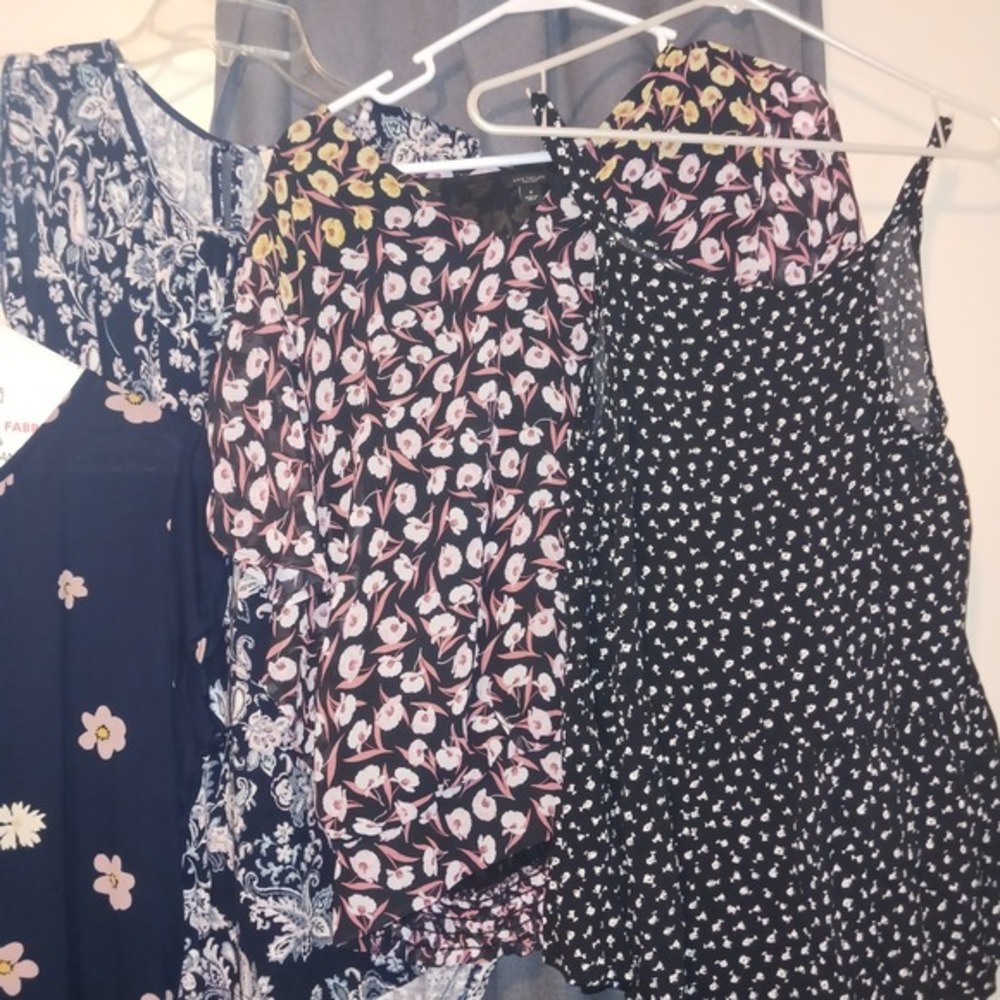 9‎ Loft Tops NWT NWOT Cottagecore Short Sleeve Blouses Med Tunic Tank Tops - Picture 3 of 16
